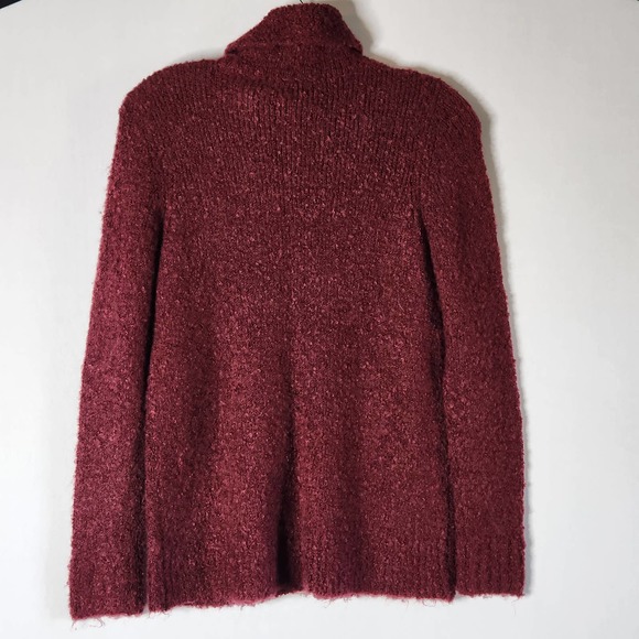 Michael Michael Kors Burgundy Red Knit Pullover Sweater Turtleneck XS Textured - Picture 5 of 5